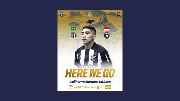 Guilherme Barbosa da Silva Resmi Gabung Hampton FC, Perkuat Lini Serang sebagai Pemain Asing